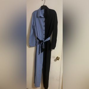 BAPS -NEW: FHQ Collection Black & Blue One Sleeve Jumper